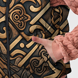Детский жилет Асимметричный узор в викингском стиле, цвет: 3D-черный — фото 2