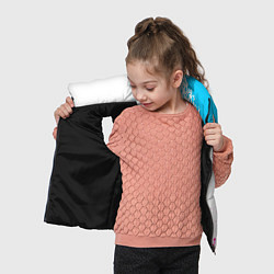 Детский жилет Portal neon gradient style вертикально, цвет: 3D-черный — фото 2