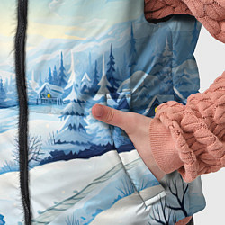 Детский жилет Новогодняя опушка, цвет: 3D-светло-серый — фото 2