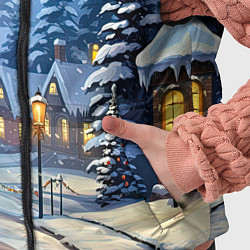 Детский жилет Новогодний зимний городок, цвет: 3D-светло-серый — фото 2