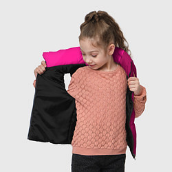 Детский жилет Широкие розовые полосы, цвет: 3D-черный — фото 2