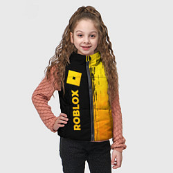 Детский жилет Roblox - gold gradient по-вертикали, цвет: 3D-черный — фото 2