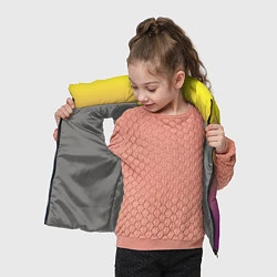 Детский жилет Желто-фиолетовый градиент, цвет: 3D-светло-серый — фото 2