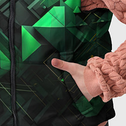 Детский жилет Абстрактная интерпретация зеленого, цвет: 3D-красный — фото 2