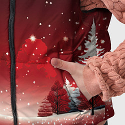 Детский жилет Зимний берег реки с деревьями и льдом, цвет: 3D-черный — фото 2