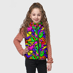 Детский жилет Яркие цветные каракули, цвет: 3D-светло-серый — фото 2