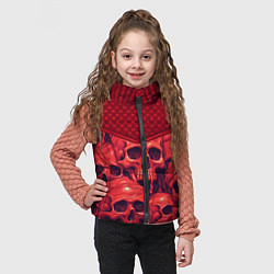 Детский жилет Расплавленные красные черепа, цвет: 3D-красный — фото 2