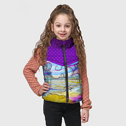 Детский жилет Облака и спирали, цвет: 3D-светло-серый — фото 2
