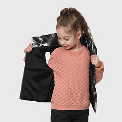 Детский жилет Черный дым и паттерны, цвет: 3D-черный — фото 2