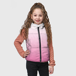 Детский жилет Розовый рассвет градиент, цвет: 3D-черный — фото 2