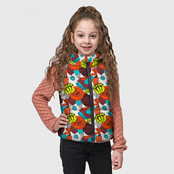 Детский жилет Цветочное разноцветье, цвет: 3D-светло-серый — фото 2