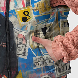 Детский жилет Аниме пацан на фоне стены, цвет: 3D-красный — фото 2