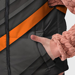 Детский жилет Оранжевая полоса на сером фоне, цвет: 3D-красный — фото 2