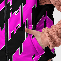 Детский жилет Розовые линии на чёрном фоне, цвет: 3D-черный — фото 2