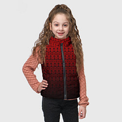 Детский жилет Красно-чёрный ажурный градиент, цвет: 3D-черный — фото 2