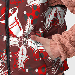Детский жилет Рождественские узоры паттерны, цвет: 3D-красный — фото 2