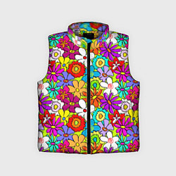 Детский жилет Floral multicolour, цвет: 3D-светло-серый