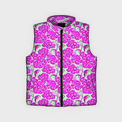 Детский жилет Розовая гжель, цвет: 3D-светло-серый