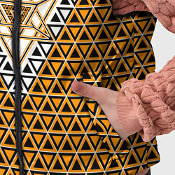 Детский жилет Жёлтые и чёрные треугольники, цвет: 3D-светло-серый — фото 2