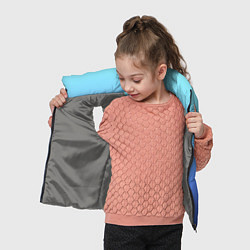 Детский жилет Голубой и черно-синий градиент, цвет: 3D-светло-серый — фото 2