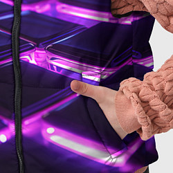 Детский жилет Фиолетовая неоновая плитка, цвет: 3D-красный — фото 2