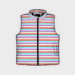 Детский жилет Полосатый оранжевый, цвет: 3D-черный