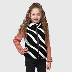 Детский жилет Зебра полосы, цвет: 3D-черный — фото 2