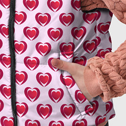 Детский жилет Двойное сердце на розовом фоне, цвет: 3D-светло-серый — фото 2