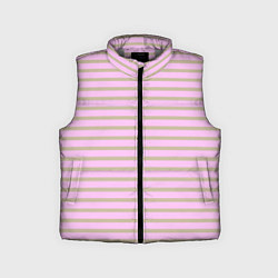 Детский жилет Розовый с золотыми полосками, цвет: 3D-светло-серый