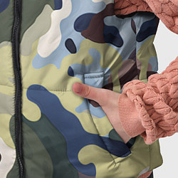 Детский жилет Камуфляж милитари, цвет: 3D-красный — фото 2