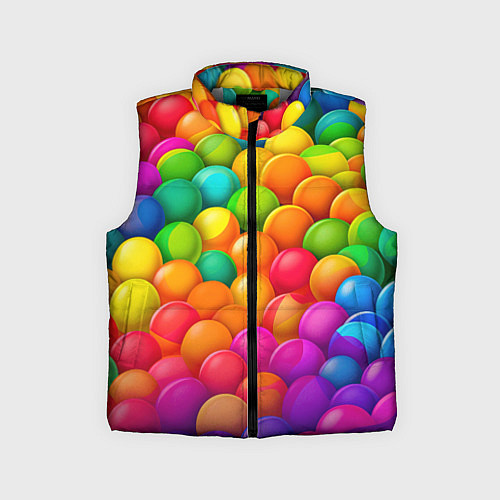 Детский жилет Радужные пупырки / 3D-Светло-серый – фото 1