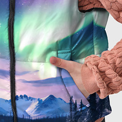 Детский жилет Северное сияние на природе ai art, цвет: 3D-черный — фото 2