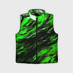 Детский жилет Чёрная и зелёная буря, цвет: 3D-светло-серый