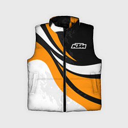 Детский жилет КТМ - оранжевые вставки, цвет: 3D-черный