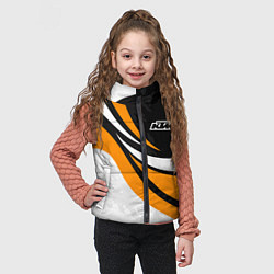 Детский жилет КТМ - оранжевые вставки, цвет: 3D-черный — фото 2