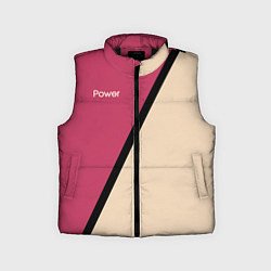 Детский жилет Power бежево-розовый, цвет: 3D-черный