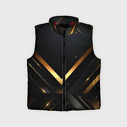 Детский жилет Gold luxury black abstract, цвет: 3D-красный