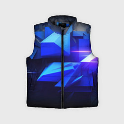 Детский жилет Black blue background abstract, цвет: 3D-черный