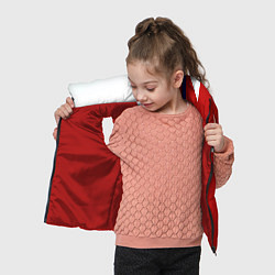 Детский жилет Спортивная текстура герб России, цвет: 3D-красный — фото 2