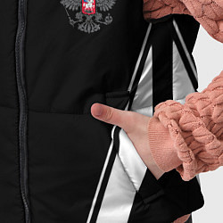 Детский жилет Спортивная геометрия герб рф, цвет: 3D-красный — фото 2