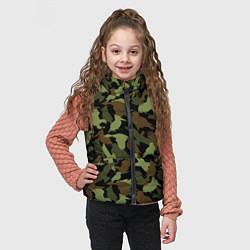 Детский жилет Разные птицы - камуфляж, цвет: 3D-черный — фото 2