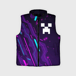 Детский жилет Minecraft neon gaming, цвет: 3D-черный