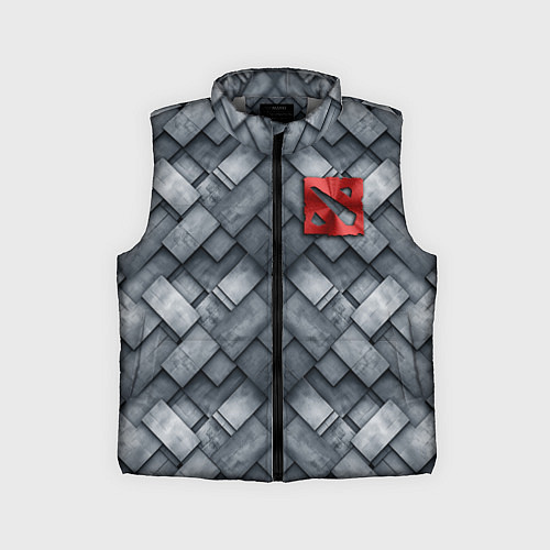 Детский жилет Dota - metal texture logo / 3D-Светло-серый – фото 1