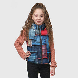 Детский жилет Джинсовая форма электрика, цвет: 3D-черный — фото 2
