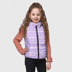 Детский жилет Светло-сиреневый полосатый, цвет: 3D-светло-серый — фото 2