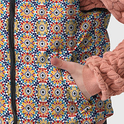 Детский жилет Марокканская мозаика цветочный узор, цвет: 3D-черный — фото 2