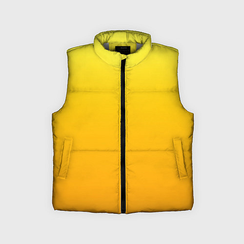 Детский жилет Градиент насыщенный жёлтый / 3D-Светло-серый – фото 1