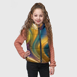 Детский жилет Жидкий разноцветный металл, цвет: 3D-светло-серый — фото 2