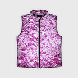 Детский жилет Сверкающая розовая фактура фольги, цвет: 3D-черный