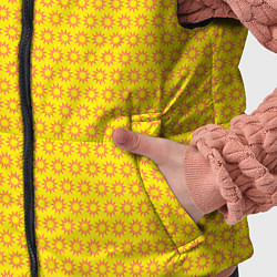 Детский жилет Паттерн оранжевые колючки, цвет: 3D-красный — фото 2